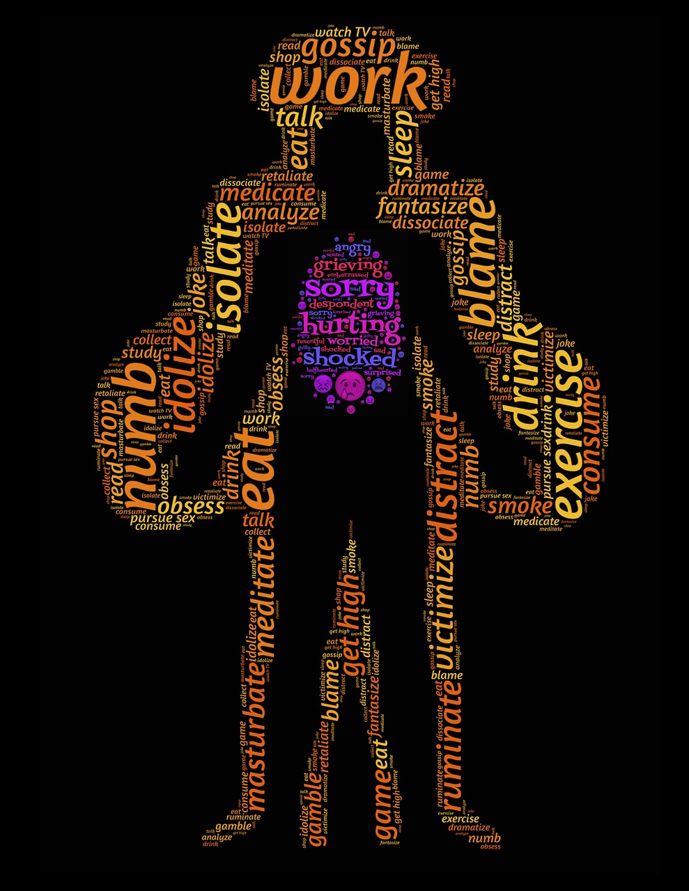 person, shadow, aura, addiction, distraction, emotion, pain, repress, forget, diminish, ignore, numb, react, divert, analyze, isolate, escape, deny, minimize, therapy, recovery, discomfort, comfort, depression, anxiety, work, game, eating, intolerance, feelings, drinking, shopping, masturbation, blame, smoking, obsession, compulsion, desire, aversion, consume, exercise, talking, retaliation, revenge, joke, collect, hoard, black work, black exercise, black shopping, black pain, black smoke, black gaming, black shop, black talk, black talking, black game, black games, black depression, black therapy, black eating, aura, distraction, distraction, distraction, ignore, numb, masturbation, masturbation, masturbation, masturbation, masturbation, retaliation